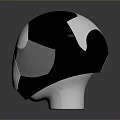 Military Weapon Tactical Helmet with Black Silver Reflective Surface and Modern Design