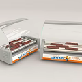 Two Heated Kitchen Hot Dog Roller Grills With Transparent Lids Displaying Red Sausages