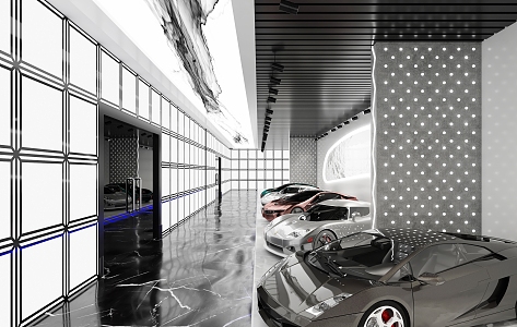 Hyundai showroom car showroom 3d model