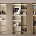 Modern Bookcase Log Bookcase 3d model
