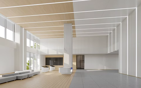 Modern Office Lobby Company Lobby 3d model