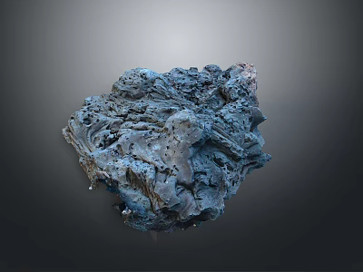 Natural Stone And Wood Combined Decorative Piece With Rough Textured Surface 3d model