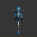 laser tower turret turntable sci-fi tower defense game tower defense sci-fi turret game turret game turret 3d model