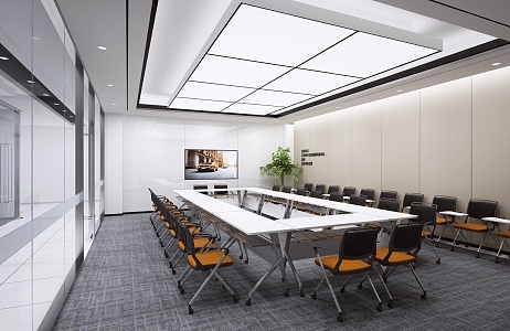 Office multi-functional meeting room 3d model