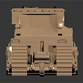 Functional Bulldozer Tracked Metal Model With Detailed Cabin And Front Blade