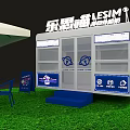 Cozy Mall Beverage Kiosk With Outdoor Seating Umbrella Tables And Chairs