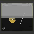 Modern Vinyl Record Player With Open Lid And Yellow Label Vinyl
