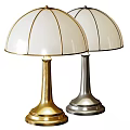 Elegant Table Lamps with White Shades and Gold Silver Bases for Home Decor