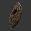 Handcrafted Wooden Mask With Owl Like Design And Detailed Carved Texture
