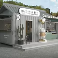 Modern Container Bakery 3d model