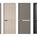 Various Styles of Modern Hinged Doors with Wood Glass and Metal Panels for Interior Design