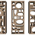 Modern Storage Rack Partition Rack Decorative Rack 3d model