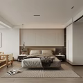 Modern Apartment Bedroom Interior With Minimalist Design And Large Windows