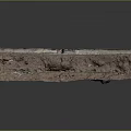 Architectural 3D Model Showing Underground Structure With Earth And Green Vegetation