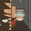 Open cloakroom 3d model