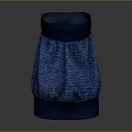 Modern Blue Knit Socks With Textured Pattern And Dark Trim Design