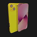 Yellow Smartphone Design With Dual Camera Module And Gradient Screen