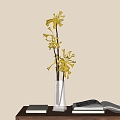 Modern water-fed plant flower ornaments 3d model