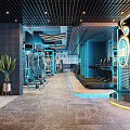 Modern Gym Interior With Various Fitness Equipment