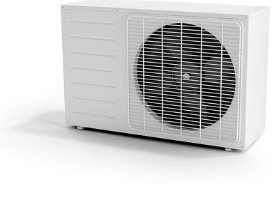 White Air Conditioner Fan With Grille Design And Modern Durable Construction For Efficient Cooling 3d model