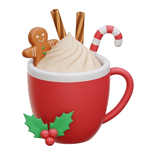 Modern Christmas Drink Cartoon Christmas Drink 3d model