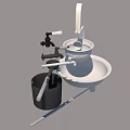 Essential Kitchen Tools Including Sink Faucet Strainer Bucket And Cleaning Mop