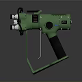 Green Handheld Industrial Equipment With Rotary Knobs Control Panel And Mechanical Parts
