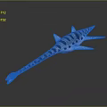 Ichthyosaur Prehistoric Marine Reptile With Long Tail Spotted Pattern Streamlined Body And Flippers