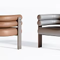 Modern Accent Chairs in Gray Blue Brown Beige Upholstered Leather with Curved Arms Sleek Lines