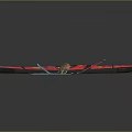 Red Decorative Kayak Design With Colorful Paddles And Smooth Exterior