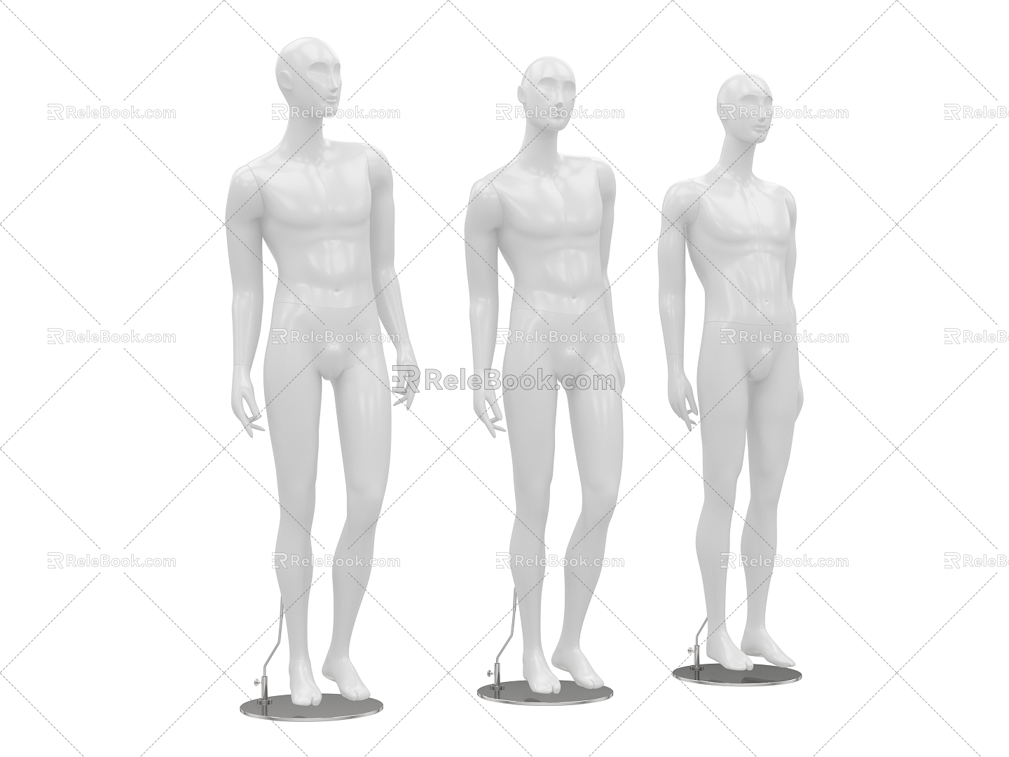 Model Human Figure Fashion Display Mall Clothing Window Display Male Swing Action 3d model