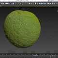 Ripe Single Fresh Green Lime With Textured Skin On Gray Background