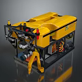 Yellow Mechanical Industrial Device Featuring Black Frame Mechanical Arm Pipes And Cables
