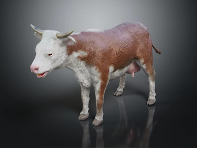 Modern milk cow cattle buffalo 3d model