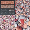 Natural Stone and Wood Material Samples Featuring Colorful Textures and Patterns 3d model