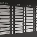 Various Gypsum Cornice Types for Interior Decoration Including Crown Waistline Baseboard Cabinet Corner Molding