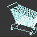 Metal Shopping Cart With Four Wheels And Foldable Design For Retail Stores