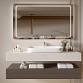 Modern Bathroom Cabinet Bathroom Counter Basin Bathroom Decoration Mirror Cabinet Sink 3d model