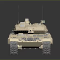 Modern Military Tank With Long Cannon Tracks And Top Equipment Details