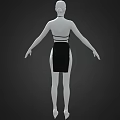 Black Sleeveless Dress With Cut Out Design On White Mannequin