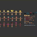 Colorful Characters And Creatures Collection With Diverse Hairstyles Body Parts And Facial Expressions