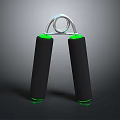 Durable Grip Strengthener With Black Handles Green Accents And Silver Metal For Hand Strength Training