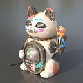 Colorful Cat Shaped Decorative Ornament Set With FREE Lettering Decorative Plate And Microphone