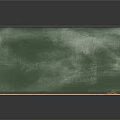 Green Chalkboard Wall Hanging With Black Frame Wooden Base And Chalk