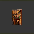 Wooden Desktop Storage Shelves For Computer Supplies And Small Items