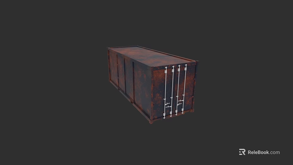 Rustic Metal Container Building Structure For Modern Architecture Design 3d model 