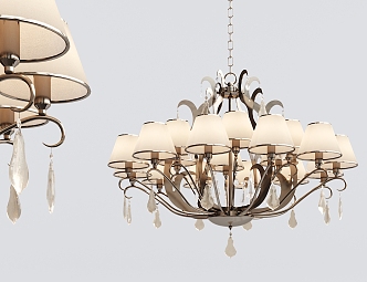 Jane Europe chandelier luxury multi-head chandelier 3d model