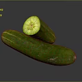 Whole And Sliced Fresh Green Cucumber With Juicy Flesh And Seeds On Dark Background