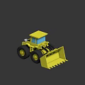 Yellow Electric Toy Bulldozer Construction Vehicle For Kids Play Model