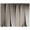Modern Feature Wall Design With Curved Concrete Panels And Wave Pattern Texture